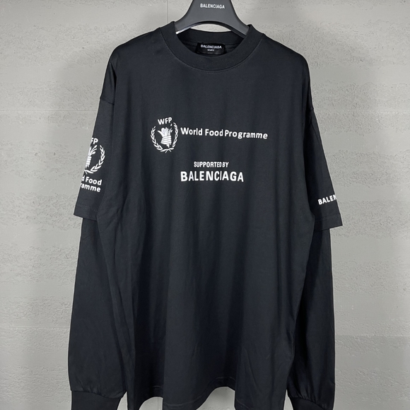 Balenciaga black printed long-sleeved T-shirt - Picture 1 of 9